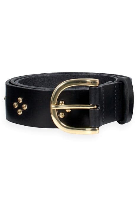 STUDDED LEATHER BELT BLACK by Scotch & Soda