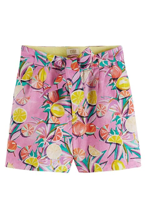 HIGH RISE CASUAL PRINTED SHORTS CITRUS SQUASH ORCHID by Scotch & Soda