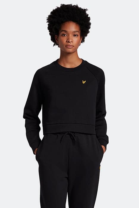 CROPPED SWEATSHIRT JET BLACK by Lyle & Scott