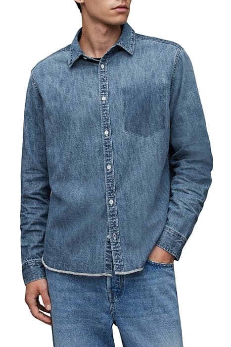 SOLAR SHIRT WASHED INDIGO by AllSaints