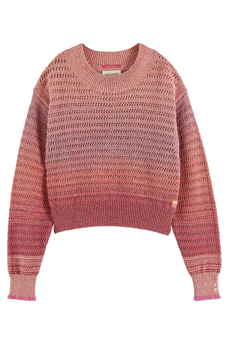 DEGRADE MULTI-COLOR PULLOVER PINK PUNCH MELANGE by Scotch & Soda