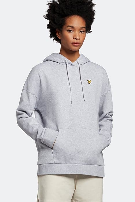 OVERSIZED HOODIE LIGHT GREY MARL by Lyle & Scott