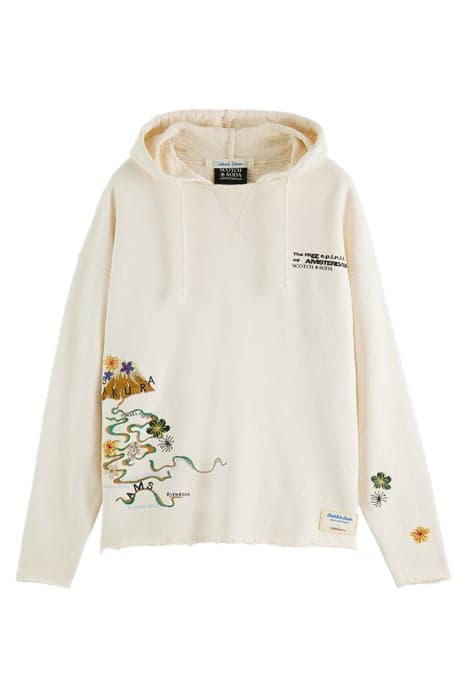 SAKURA ARTWORK HOODIE OFF WHITE by Scotch & Soda