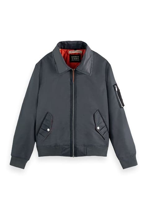 BOMBER JACKET WITH TEDDY COLLAR GRAPHITE by Scotch & Soda