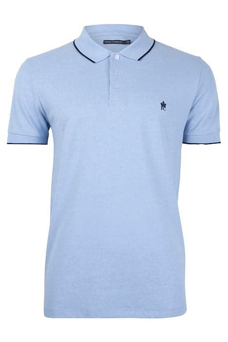 TIPPED PIQUE POLO SKY MEL / MARINE by French Connection