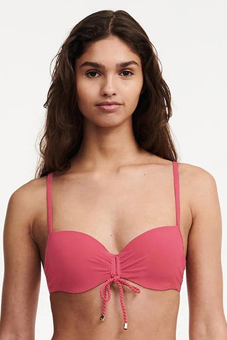 SW BRA TSHIRT HALF CUP MEMORY GARNET RED by Chantelle