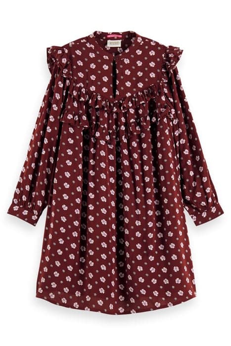 ALL-OVER PRINTED RUFFLE MINI-LENGTH DRESS COMBO P by Scotch & Soda