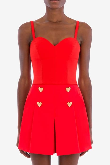 CROP TOP IN VISCOSE CADY RED by Moschino