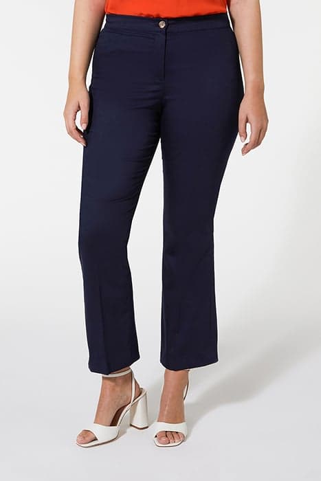 CROPPED KICK FLARE TROUSERS DARK BLUE by Elena Mirò