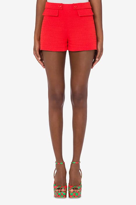 TEDDY BUTTONS COTTON SHORTS RED by Moschino