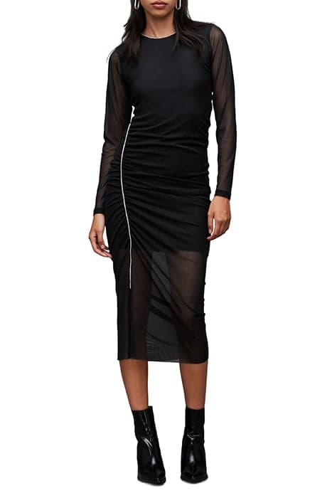 NORA SPARKLE DRESS BLACK by AllSaints