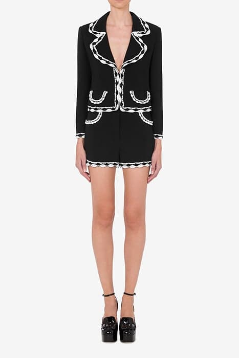 CROCHET DETAILS CADY JACKET BLACK by Moschino