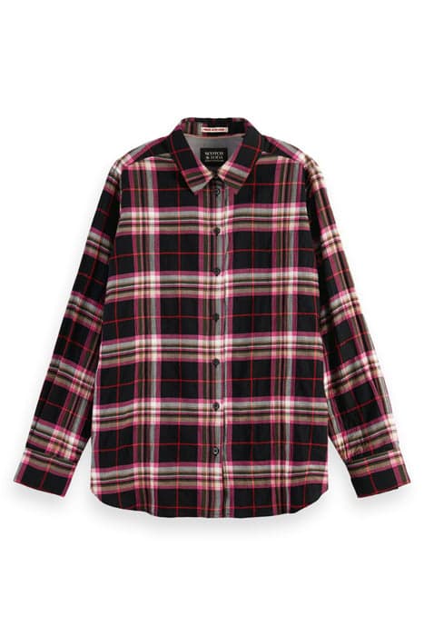 CHECKED OVERSIZED SHIRT BLACK SKY CHECK by Scotch & Soda