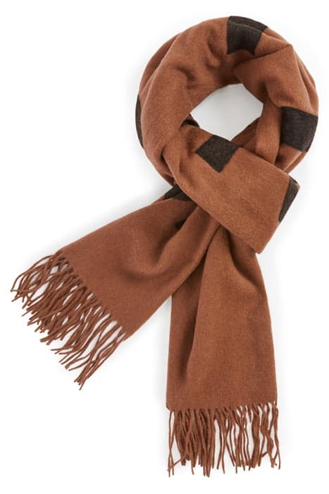 RAE LOGO SCARF BUTTERSCOTCH/BLACK by AllSaints