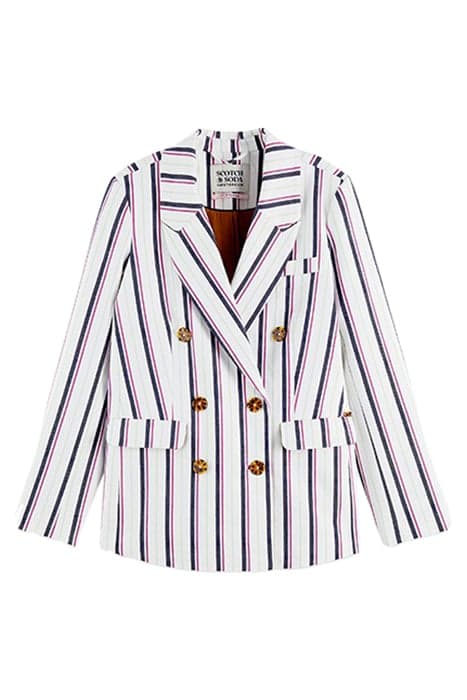 STRIPED DOUBLE BREASTED BLAZER CLUB STRIPE by Scotch & Soda