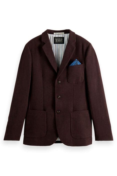 WOOL-BLEND 3-BUTTON BLAZER BORDEAUX MELANGE by Scotch & Soda