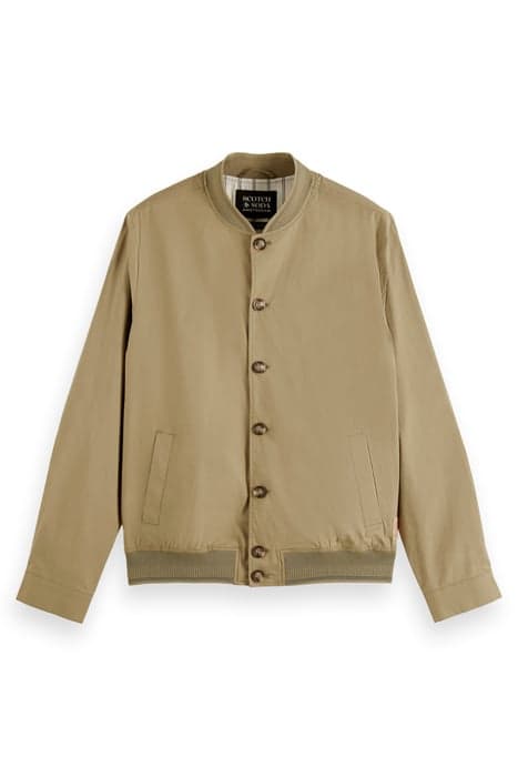 LIGHTWEIGHT POPLIN BOMBER KHAKI by Scotch & Soda