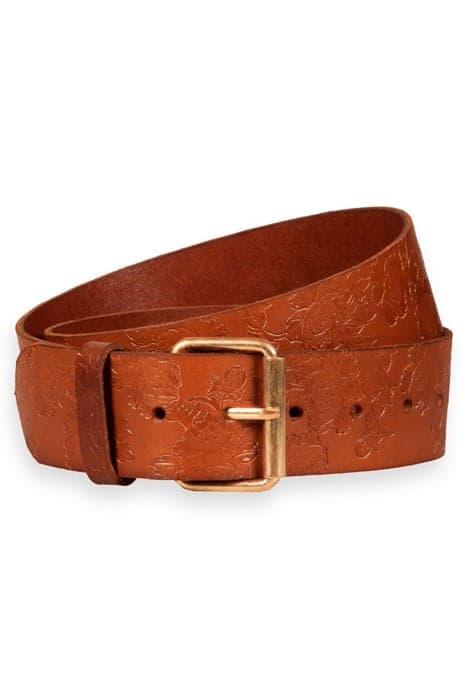 DEBOSSED LEATHER BELT BROWN by Scotch & Soda