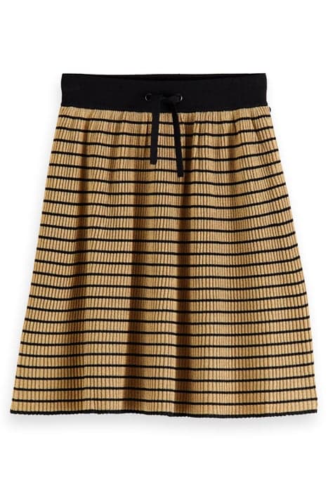 KNITTED LUREX MID-LENGTH SKIRT SAND MELANGE by Scotch & Soda