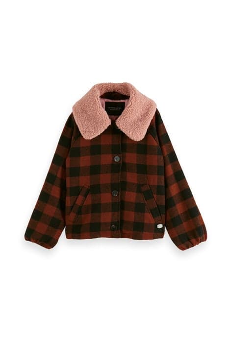 YARN-DYED CHECKED WOOL JACKET WITH REPREVE® FILLING COMBO X by Scotch & Soda