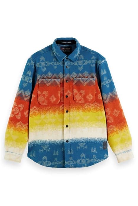 JACQUARD BLANKET OVERSHIRT COMBO A by Scotch & Soda