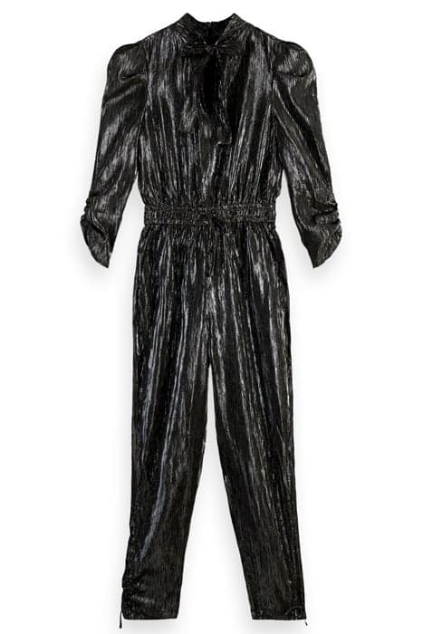 SILVER JUMPSUIT WITH GATHERED DETAILS SILVER METALLIC by Scotch & Soda