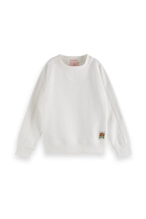 BOXY FIT CREWNECK SWEAT WITH BACK ARTWORK OFF WHITE by Scotch & Soda