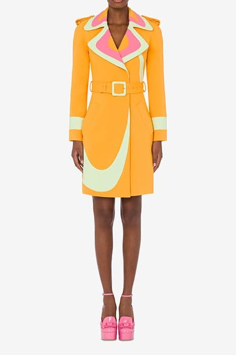 WAVES CADY TRENCH COAT YELLOW by Moschino