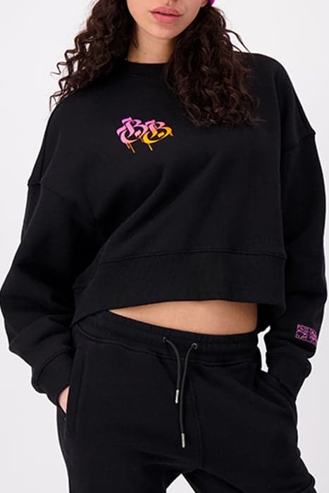 DRIPPING CREWNECK SWEATER BLACK by Black Bananas