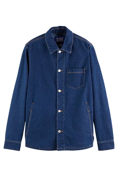 DENIM OVERSHIRT WITH TRUCKER DETAILS — INDIGO by Scotch & Soda