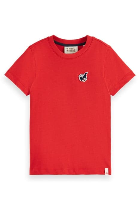 THE FREE SPIRIT PEACE BIRD T-SHIRT IN ORGANIC COTTON AMP RED by Scotch & Soda