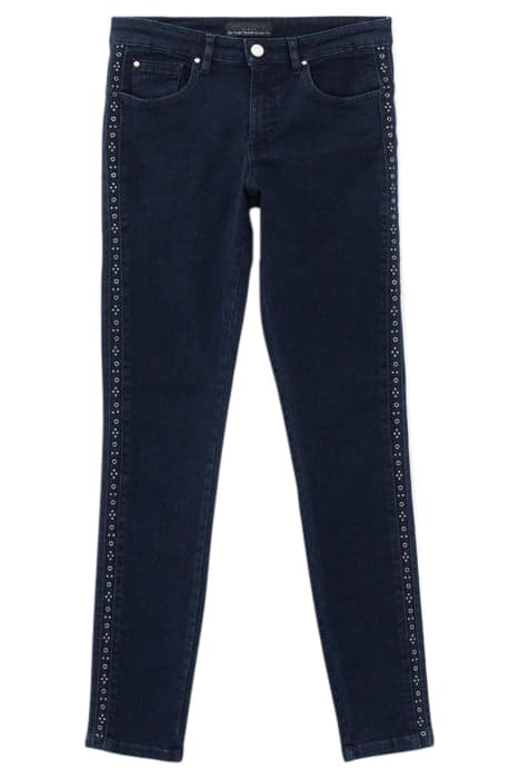 NAVY SCULPT-UP 7/8 SLIM JEANS WITH EYELETS by IKKS