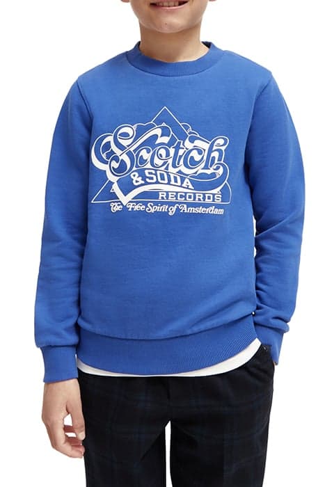 COTTON IN CONVERSION SWEATSHIRT COBALT by Scotch & Soda