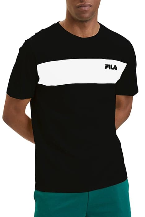 LANKARAN BLOCKED TEE BLACK-BRIGHT WHITE by FILA