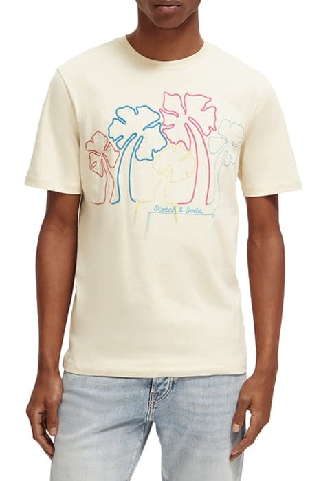 EMBROIDERED ARTWORK T-SHIRT STONE by Scotch & Soda