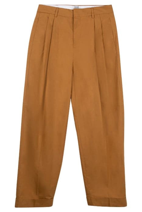 MILA - HIGH RISE TAPERED PLEATED CHINO CARAMEL by Scotch & Soda