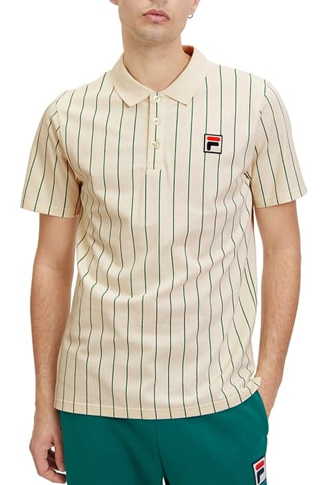 LUCKENWALDE POLO SHIRT ANTIQUE WHITE/AVENTURINE STRIPED by FILA