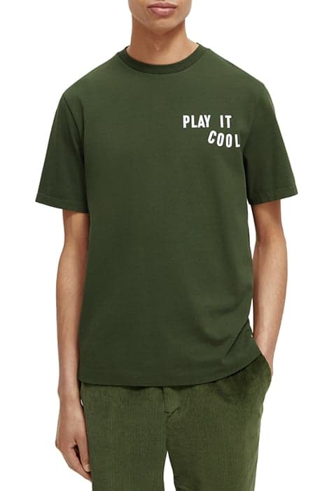 PLAY IT COOL APPLIQUE T-SHIRT FIELD GREEN by Scotch & Soda