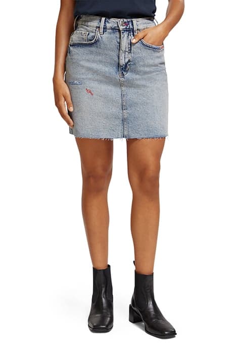 DENIM MINI SKIRT WITH PREMIUM WASH DANCE IT OUT by Scotch & Soda