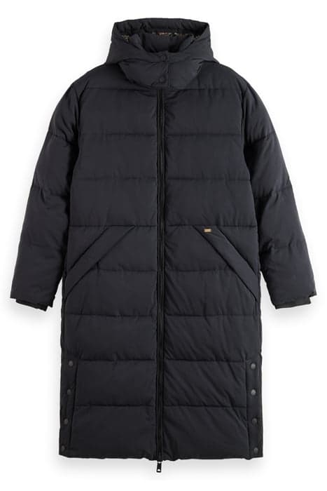 WATER REPELLENT LONG LENGTH PUFFER COAT BLACK by Scotch & Soda