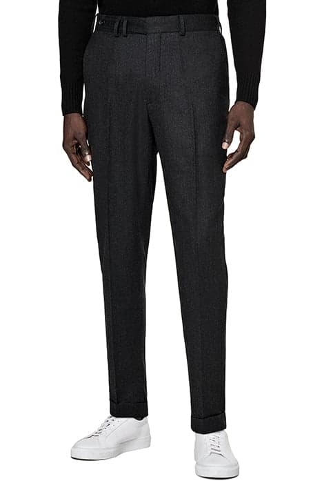 DARK GREY WIDE LEG TAPERED BLAKE TROUSERS by Suitsupply