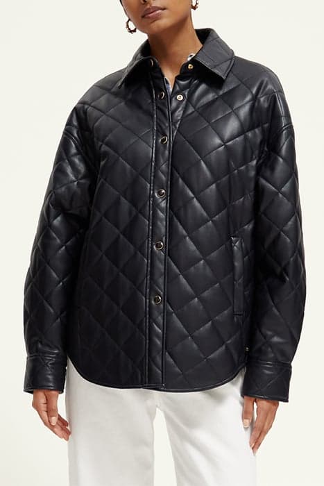 FAUX LEATHER QUILTED SHIRT JACKET NIGHT by Scotch & Soda