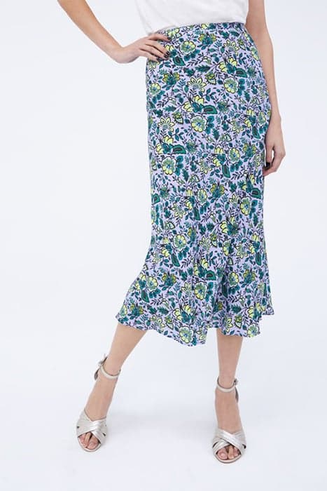 LILAC XL FLOWER PRINT LONG SKIRT by IKKS