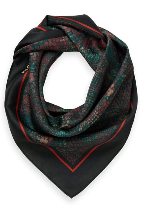 PRINTED SQUARE SCARF SNAKE by Scotch & Soda