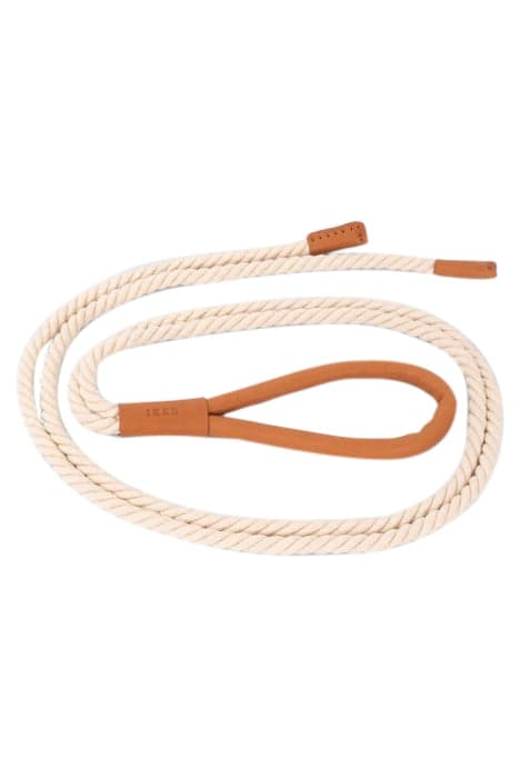 BEIGE CORD TIE BELT WITH LEATHER BUCKLE by IKKS