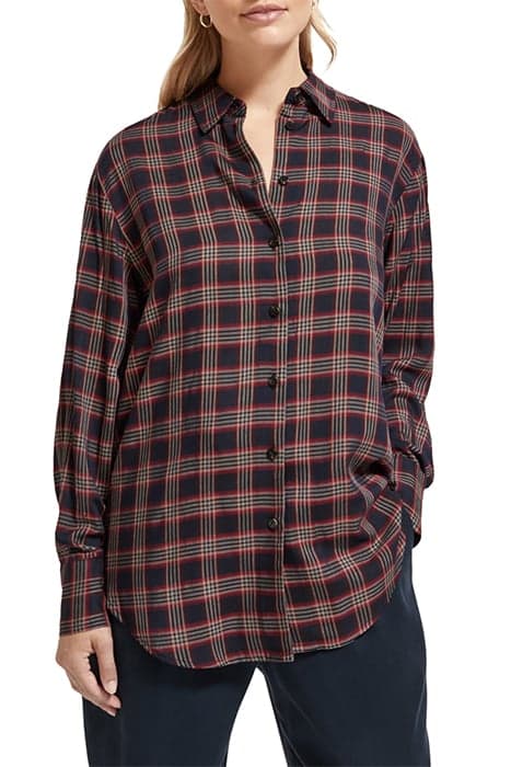 RELAXED FIT SHIRT IN SHADOW PLAID SHADOW PLAID by Scotch & Soda