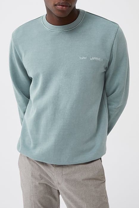 AQUA SWEATSHIRT WITH EMBROIDERED CHEST by IKKS