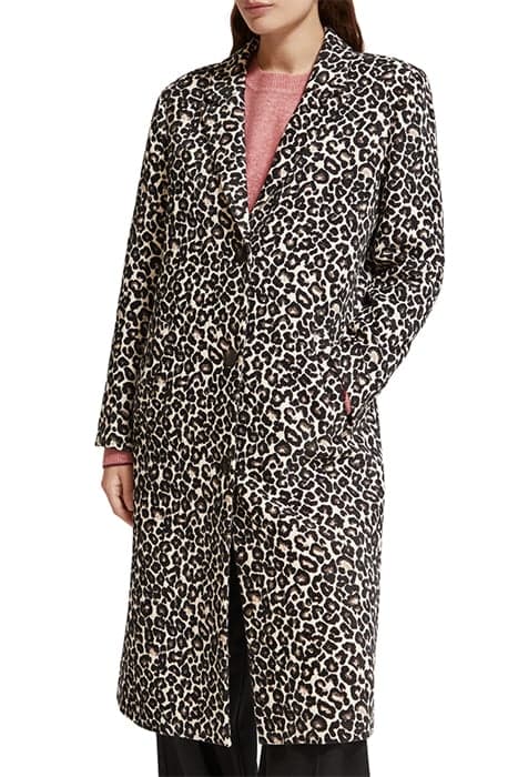 LEOPARD SINGLE BREASTED COAT LEOPARD JACQUARD by Scotch & Soda