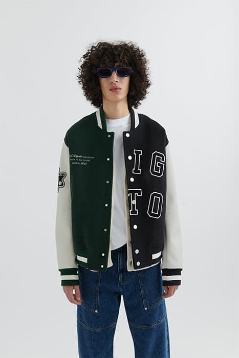 OFFENSE VARSITY JACKET GREEN / BLACK by Axel Arigato