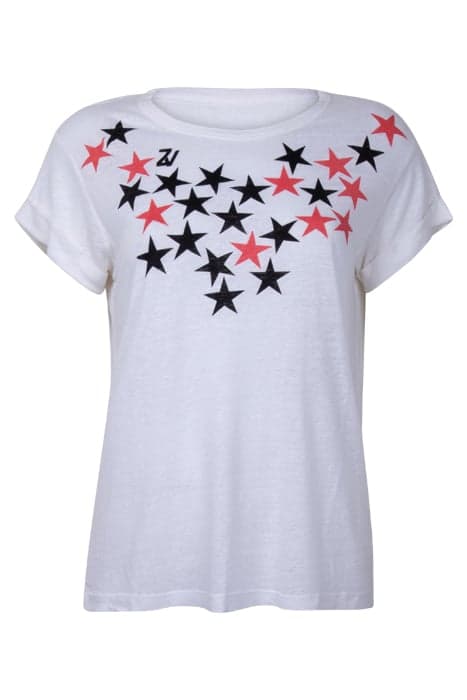 ANYA STARS T-SHIRT COTON MULTI BLANC by ZADIG&VOLTAIRE